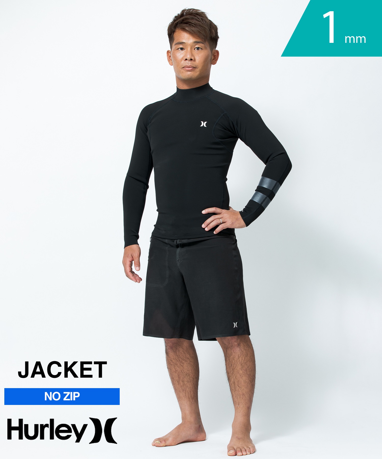 Hurley ハーレー NZ ADVANTAGE 1mm MZLSJK23 メンズ ウェットスーツ ジャケット ムラサキスポーツ(BLK-M)