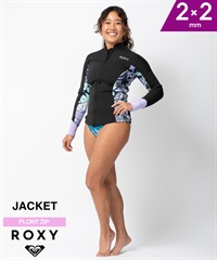 ROXY ロキシー LJK FZ SWELL SERIES 2mm RWT241703 レディース ウェットスーツ ロングジャケット ムラサキスポーツ(BLK-M)