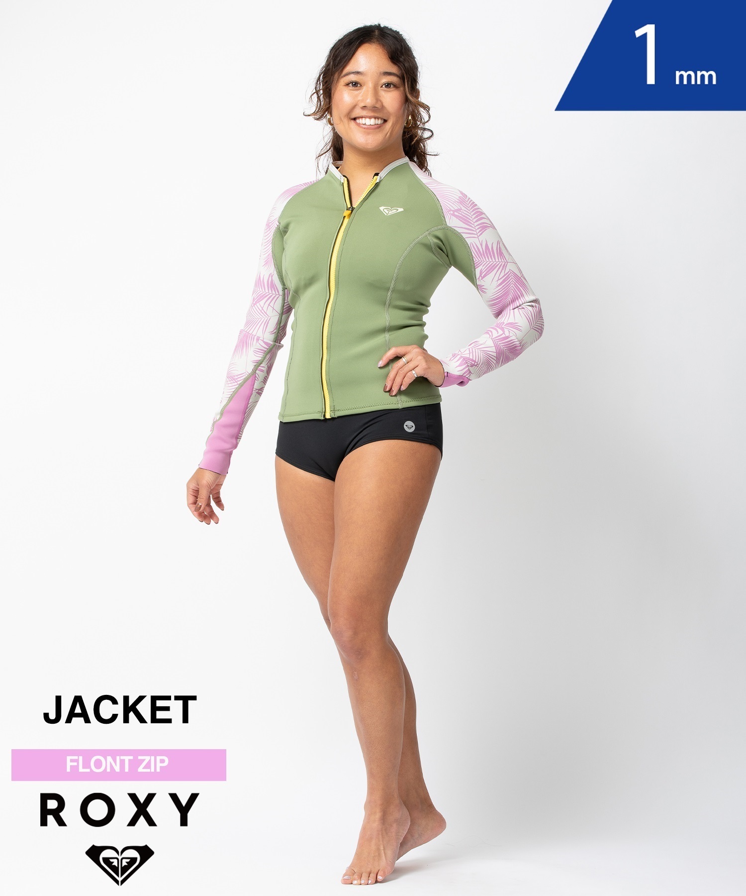 ROXY ロキシー フロントジップ レイズ フル RWT241707 ウェットスーツ ロングジャケット レディース(XBKP-M)