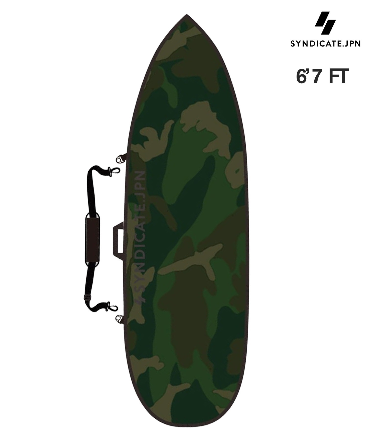 【SETグレードアップ対象】SYNDICATE シンジケートHRD JPN BOARD BAG SB S 6’7FT ショートボード ES-01180S6731  サーフィン ハードケース(CAMO-6.7)