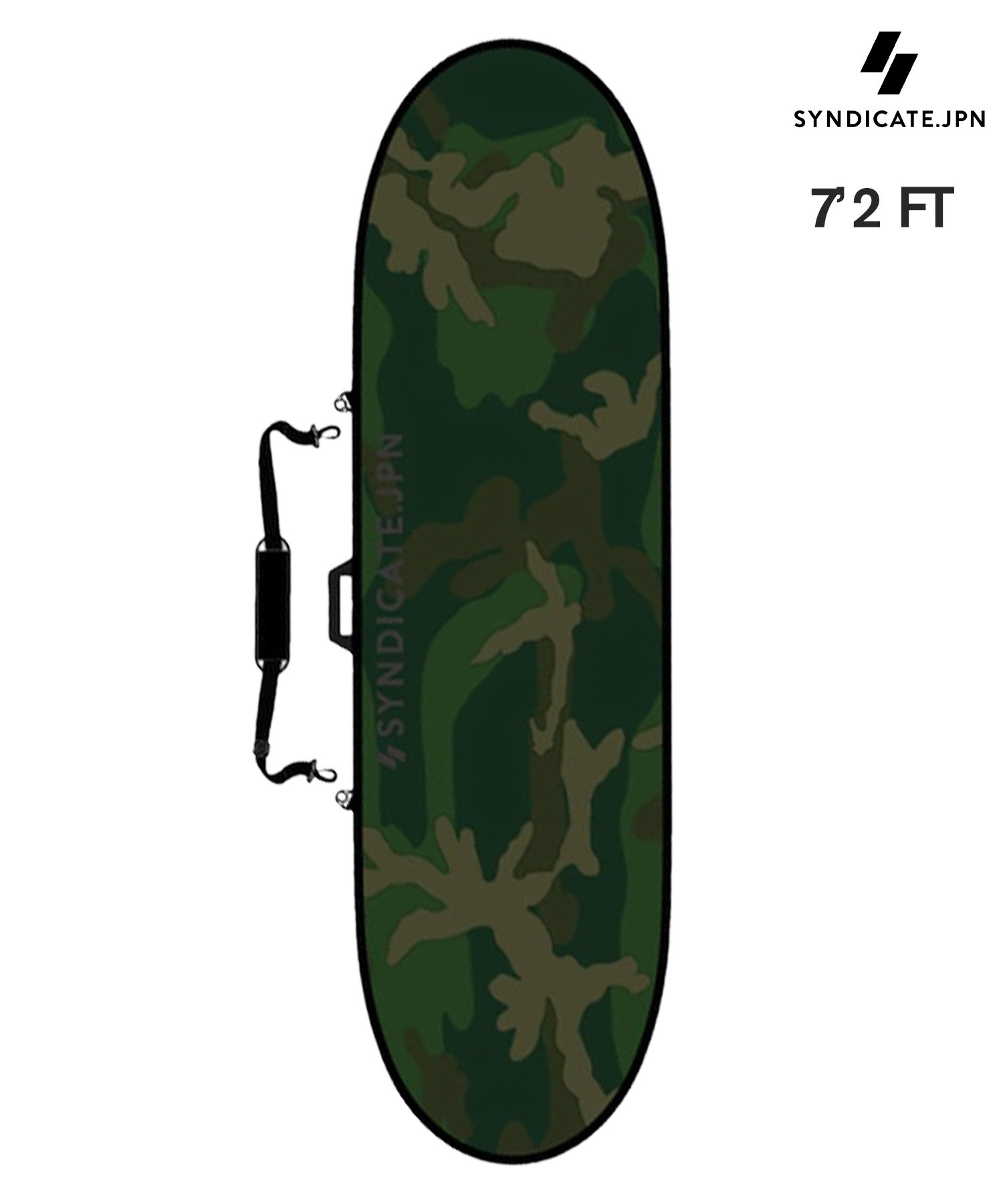 【SETグレードアップ対象】SYNDICATE シンジケート BOARD BAG FUN S 7'２FT ファンボード サーフィン ハードケース  ミッドボード用(CAMO-7.2)