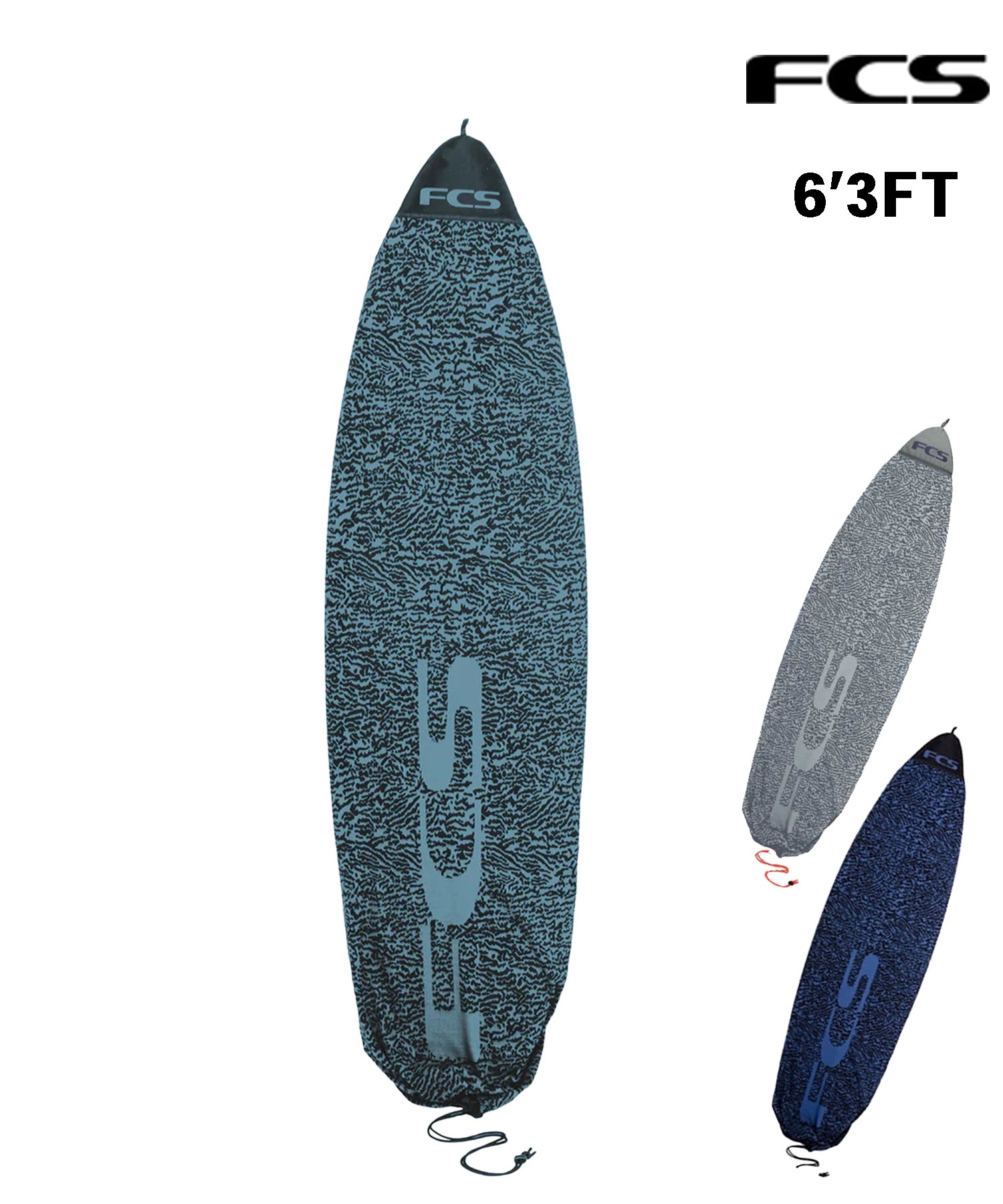FCS エフシーエス STRETCH ALL PURPOSE ストレッチ オールパーパス カバー 6.3ftサーフィン ソフトケース ムラサキスポーツ(TBL-6.3)