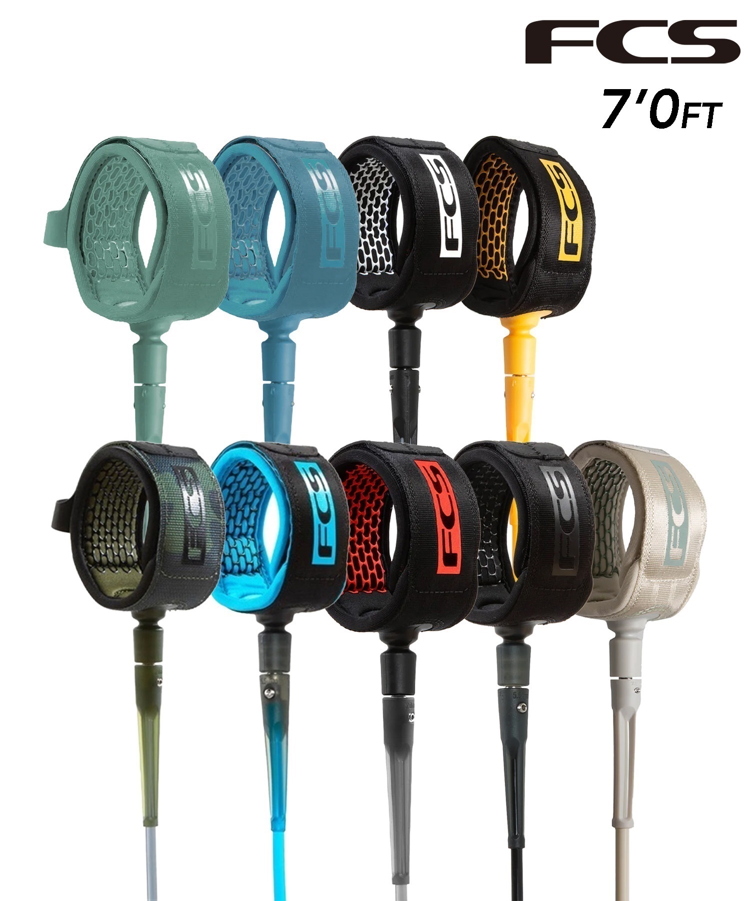 FCS エフシーエス ESSENTIAL LEASH エッセンシャル 7feet ALL ROUND