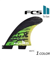フィン FCS エフシーエス FCS II MB PC CARBON TRI FMBM-CC03-MDTSR Mサイズ Matt Biolos マットバイオロスト モデル FF D10(GREEN-M)