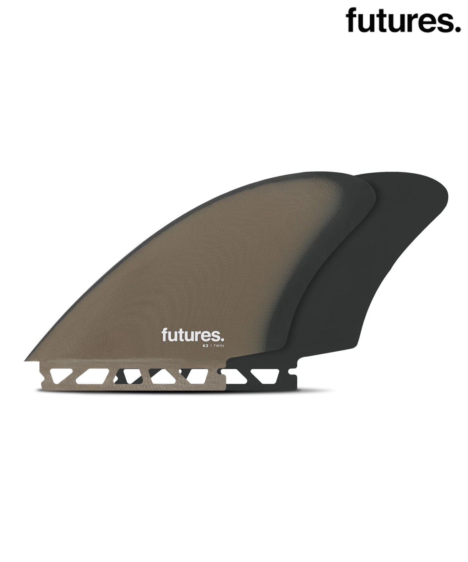 FUTURE フューチャー K2 FIBERGLASS KEEL TWIN キールフィン サーフィン フィン ムラサキスポーツ(BRGY-ONESIZE)