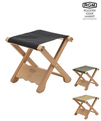 ROOSTER GEAR MARKET ルースターギアマーケット WOOD STOOL 折り畳み 椅子 コンパクト RGM ムラサキスポーツ(KHAKI-ONESIZE)