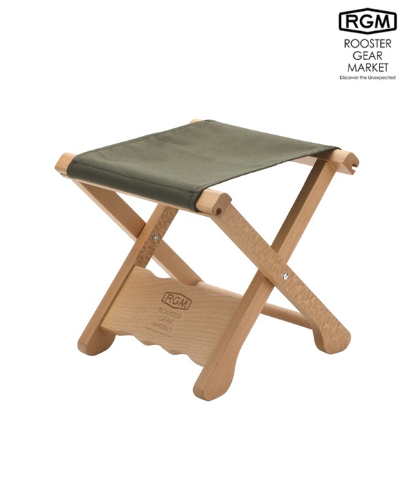 ROOSTER GEAR MARKET ルースターギアマーケット WOOD STOOL 折り畳み 椅子 コンパクト RGM ムラサキスポーツ