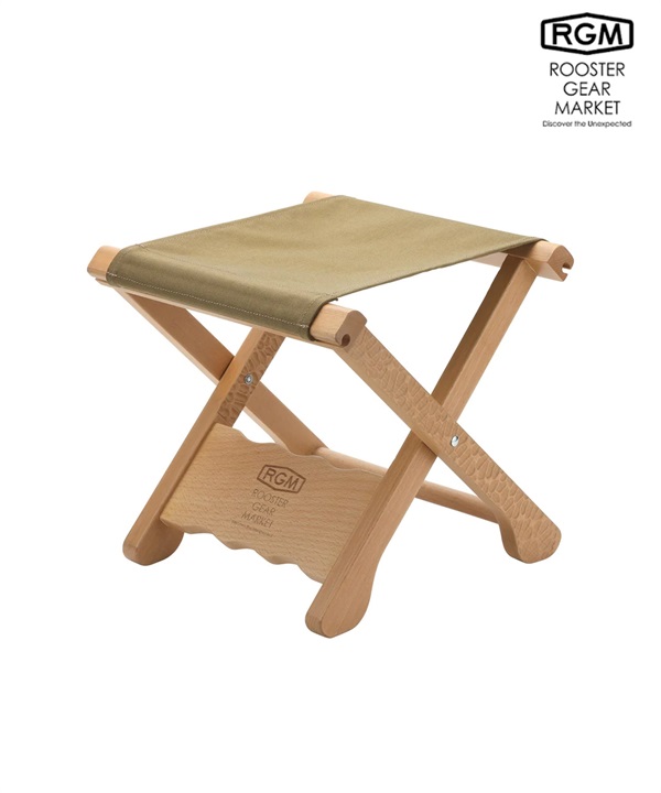 ROOSTER GEAR MARKET ルースターギアマーケット WOOD STOOL 折り畳み 椅子 コンパクト RGM ムラサキスポーツ