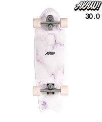 ロング スケートボード ランド スケート LAND SKATE AKAW アカウ MARBLE WAVE WHITE 9.5inch KK J5(WHT-9.50inch)