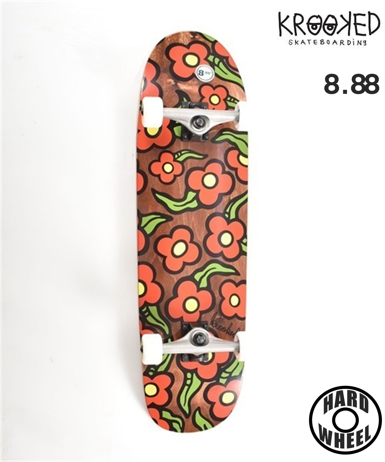 クルージング スケートボード KROOKED クルキッド WILD STYLE FLW WILD STYLE FLOWER 8.8 完成品 調整済み(ONECOLOR-8.88inch)