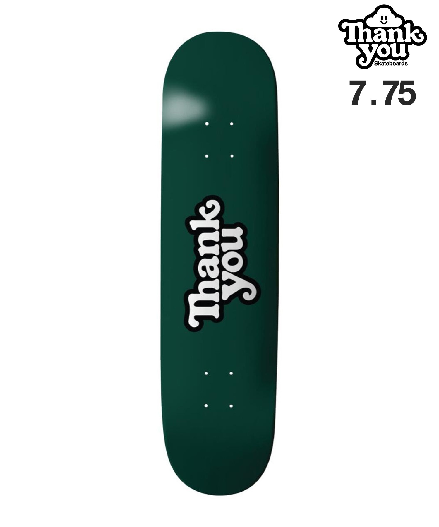 スケートボード デッキ Thank You Skateboards サンキュースケートボード LOGO DECK 7.75inch(GRN-7.75inch)