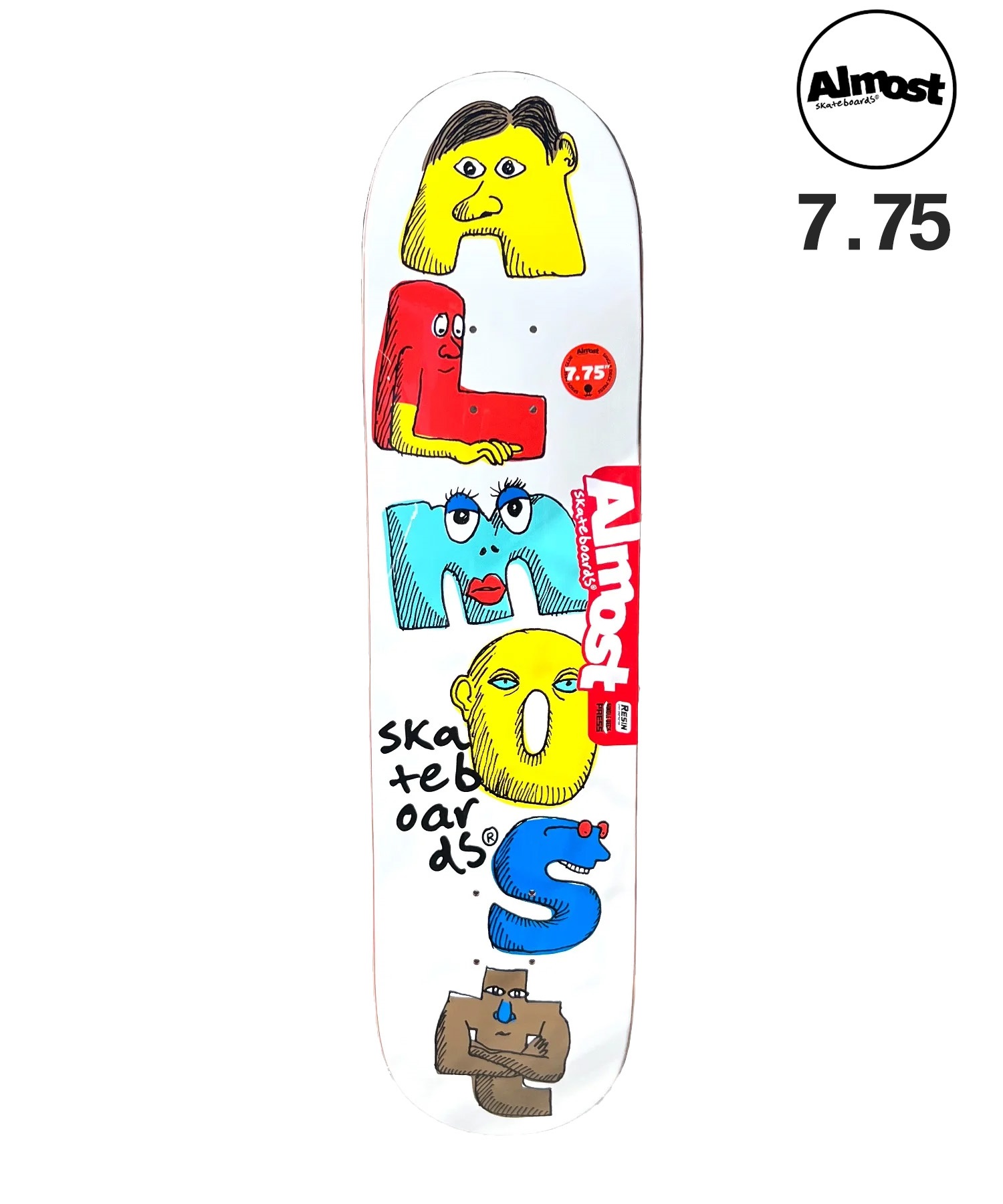 ALMOST オールモスト スケートボード デッキ GANGGANG 7.75inch 