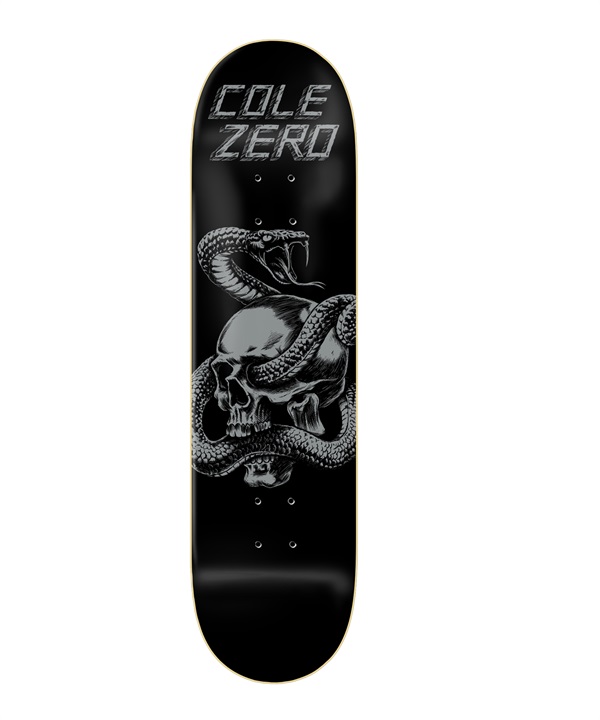 ZERO ゼロ スケートボード デッキ COLE SKULL & SNAKE D6117 8.0inch