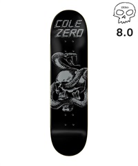 ZERO ゼロ スケートボード デッキ COLE SKULL & SNAKE D6117 8.0inch