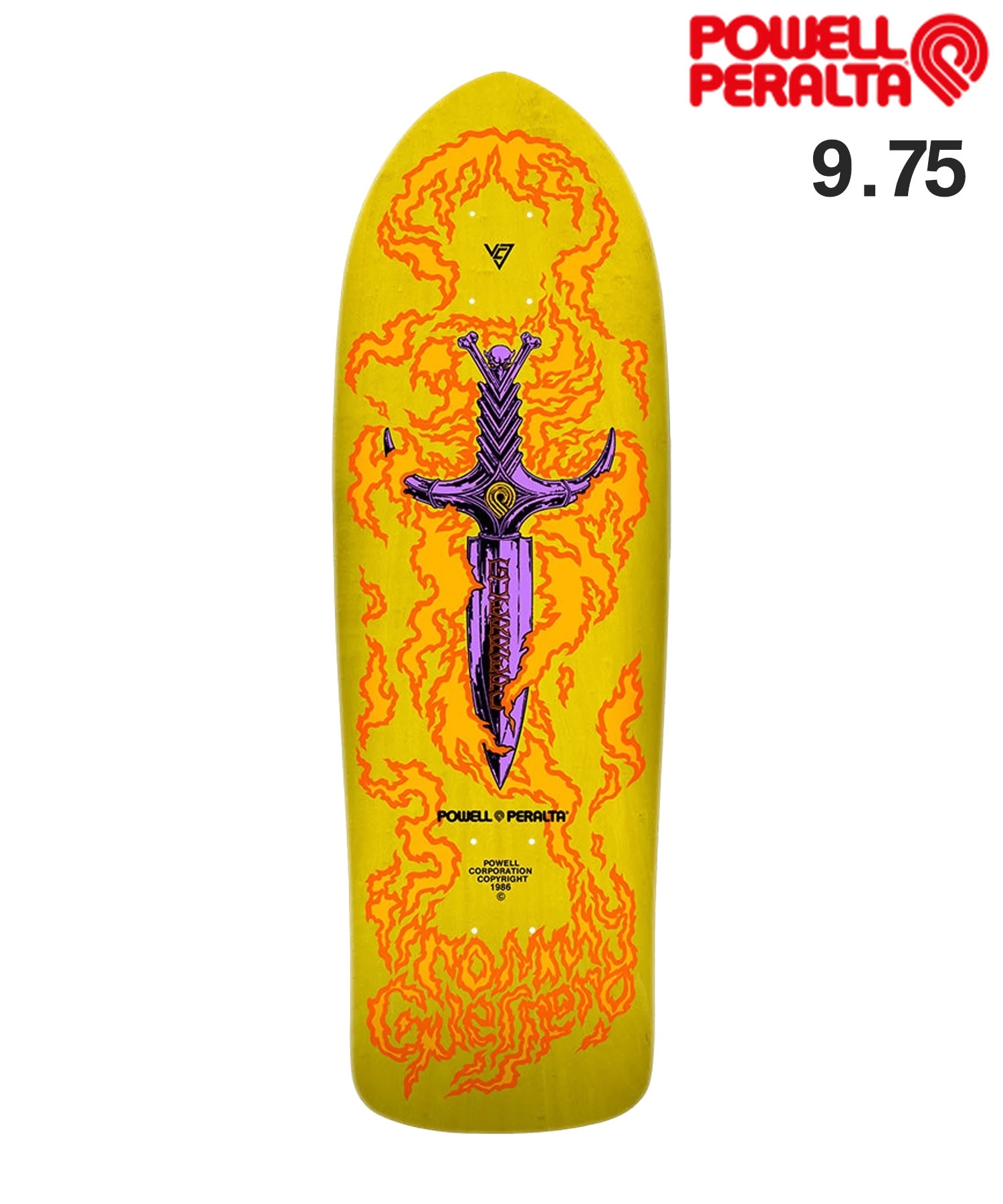 POWELL PERALTA パウエルペラルタ スケートボード デッキ オールドシェイプ LTD TOMMY GUERRERO #15 限定品(YEL-ONESIZE)