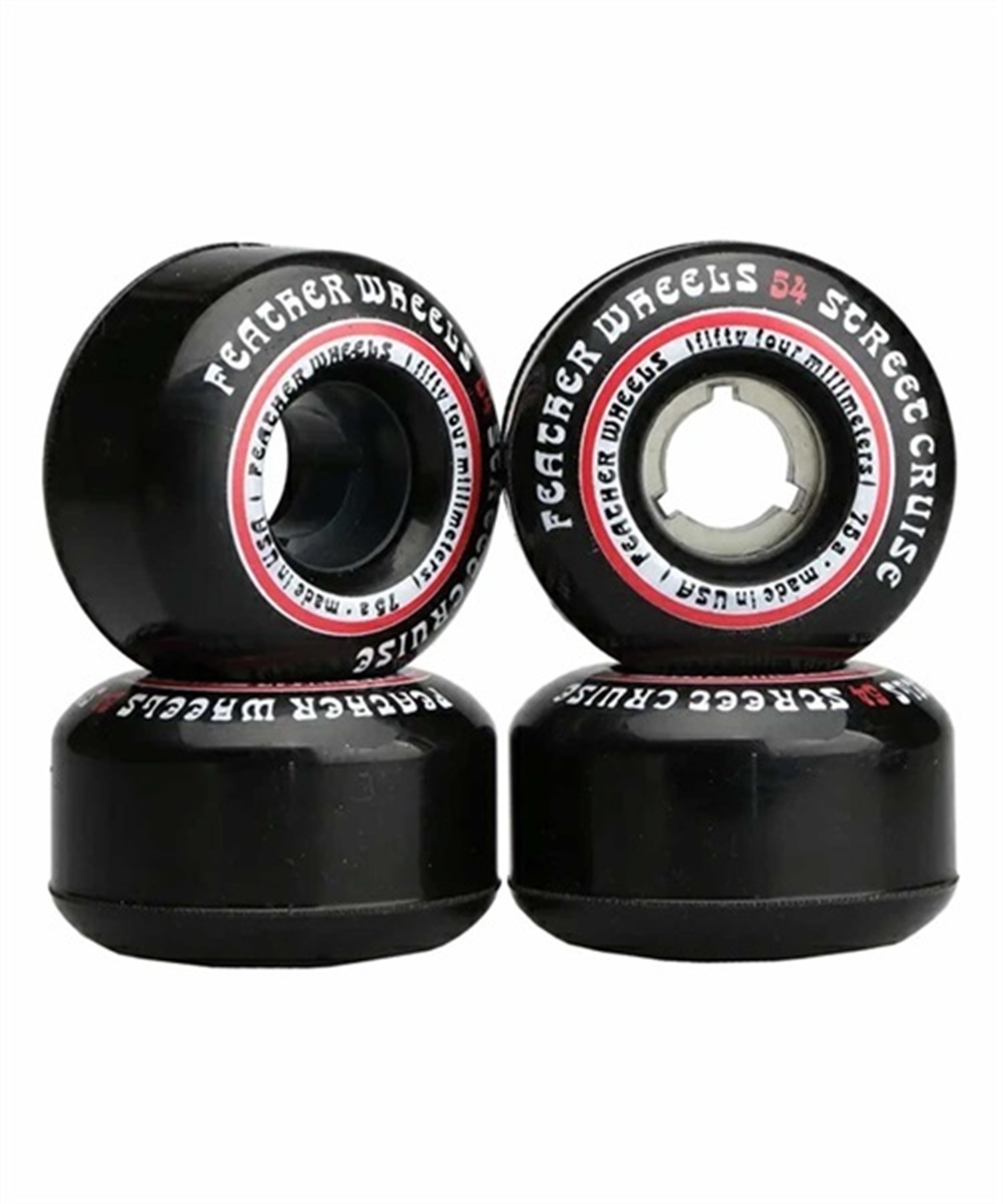 スケートボード ウィール FEATHER WHEEL CRIISE ソフトウィール クルージング用 II J11(Black-54mm)