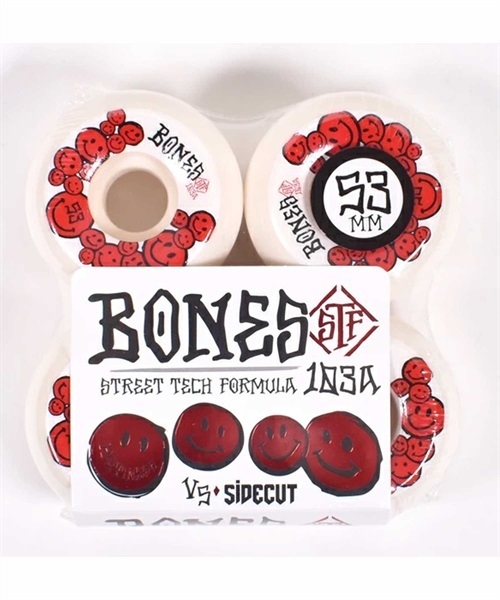 スケートボード ウィール BONES ボーンズ 33221194 STF HAPPINESS V5 103A 53mm ハードウィール JJ F16(103A-53mm)