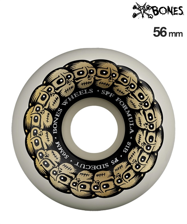スケートボード ウィール BONES ボーンズ 33221334 SPF CIRCLE SKULLS 81B 56MM KK I12