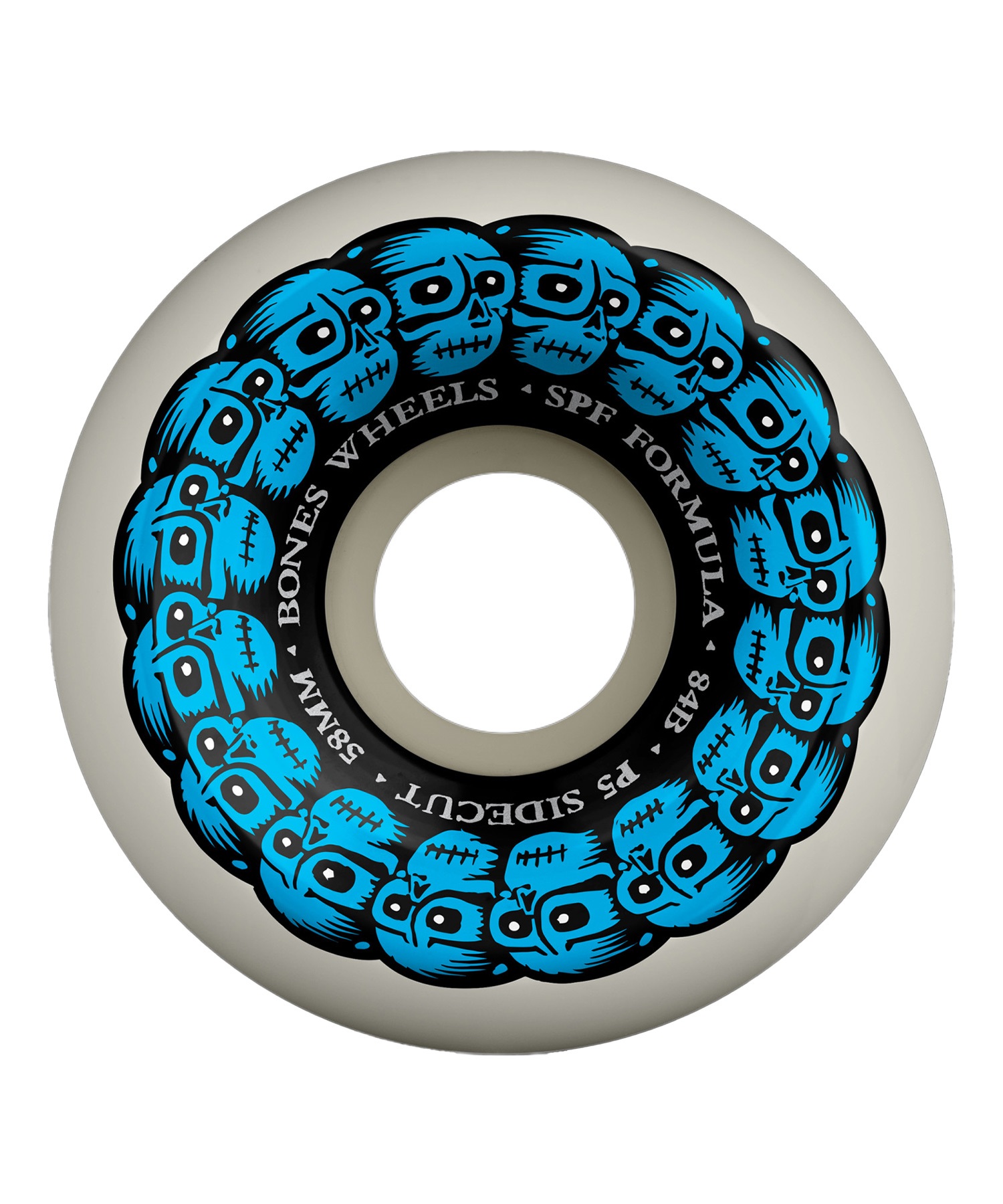 BONES ボーンズ スケートボード ウィール 33221408 SPF CIRCLE SKULLS 84B 58MM KK I12(ONECOLOR-ONESIZE)