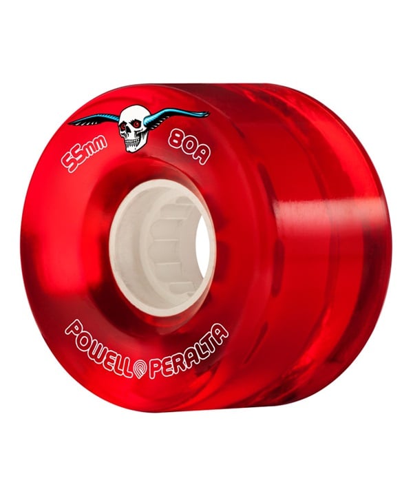 スケートボード ウィール POWELL PERALTA パウエルペラルタ 33211313 CLEAR CRUISER 80A RED55 KK I12