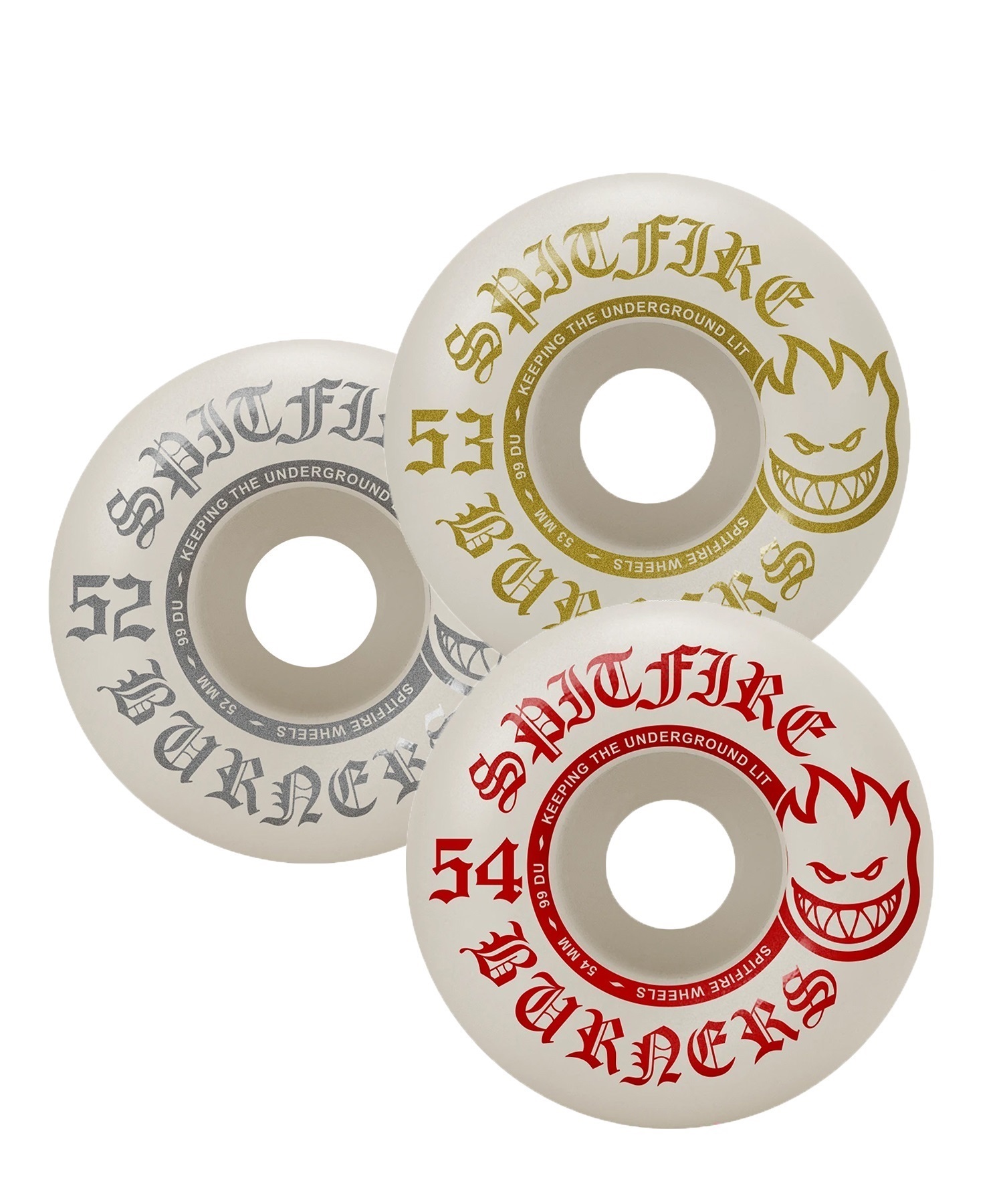 SPITFIRE スピットファイア スケートボード ウィール BURNER WHEEL 52mm 53mm 54mm(ONECOLOR-52mm)