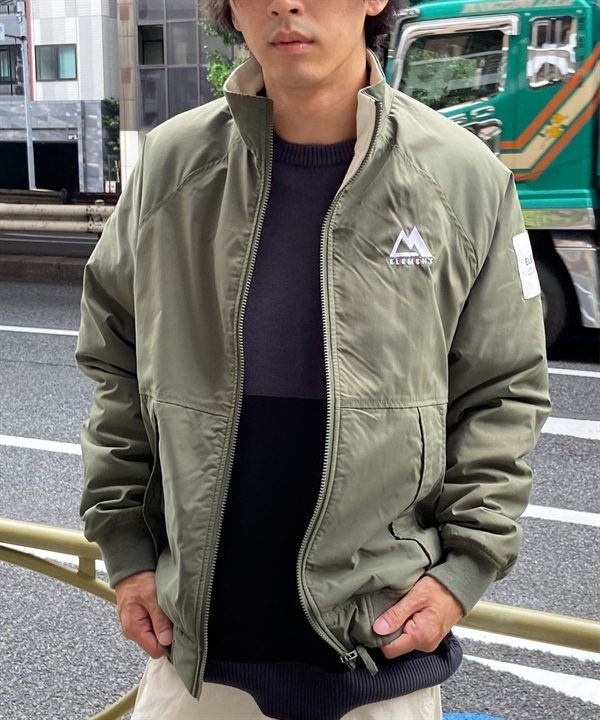 ELEMENT/エレメント SHELLED JACKET メンズ ブルゾン ジャケット 裏地フリース スタンドカラー BD022-790