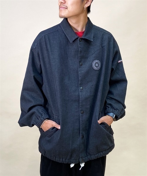 【クーポン対象】DC/ディーシー 23 COACHES JACKET23 コーチズ ジャケット ビックシルエット セットアップ対応 デニムコーチJKT DJK234066(BKD-M)