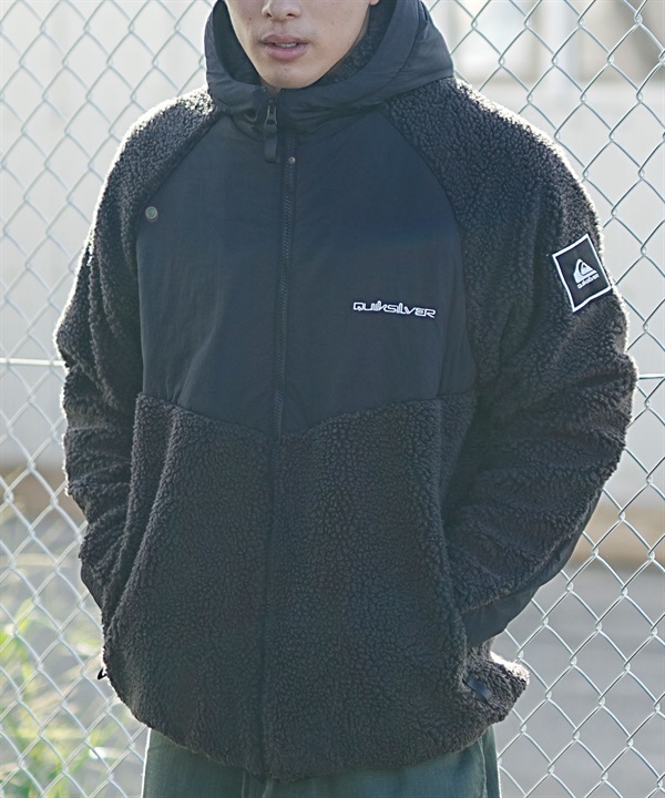 QUIKSILVER/クイックシルバー メンズ ボア フリースジャケット ムラサキスポーツ別注 QJK234607M
