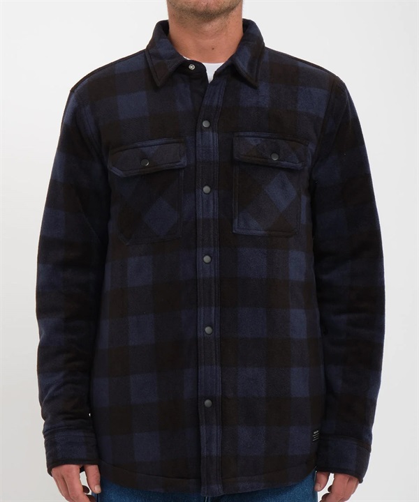 VOLCOM/ボルコム BOWERED FLEECE LONG SLEEVE SHIRT メンズ キルティング コーチジャケット チェック柄 A5832202