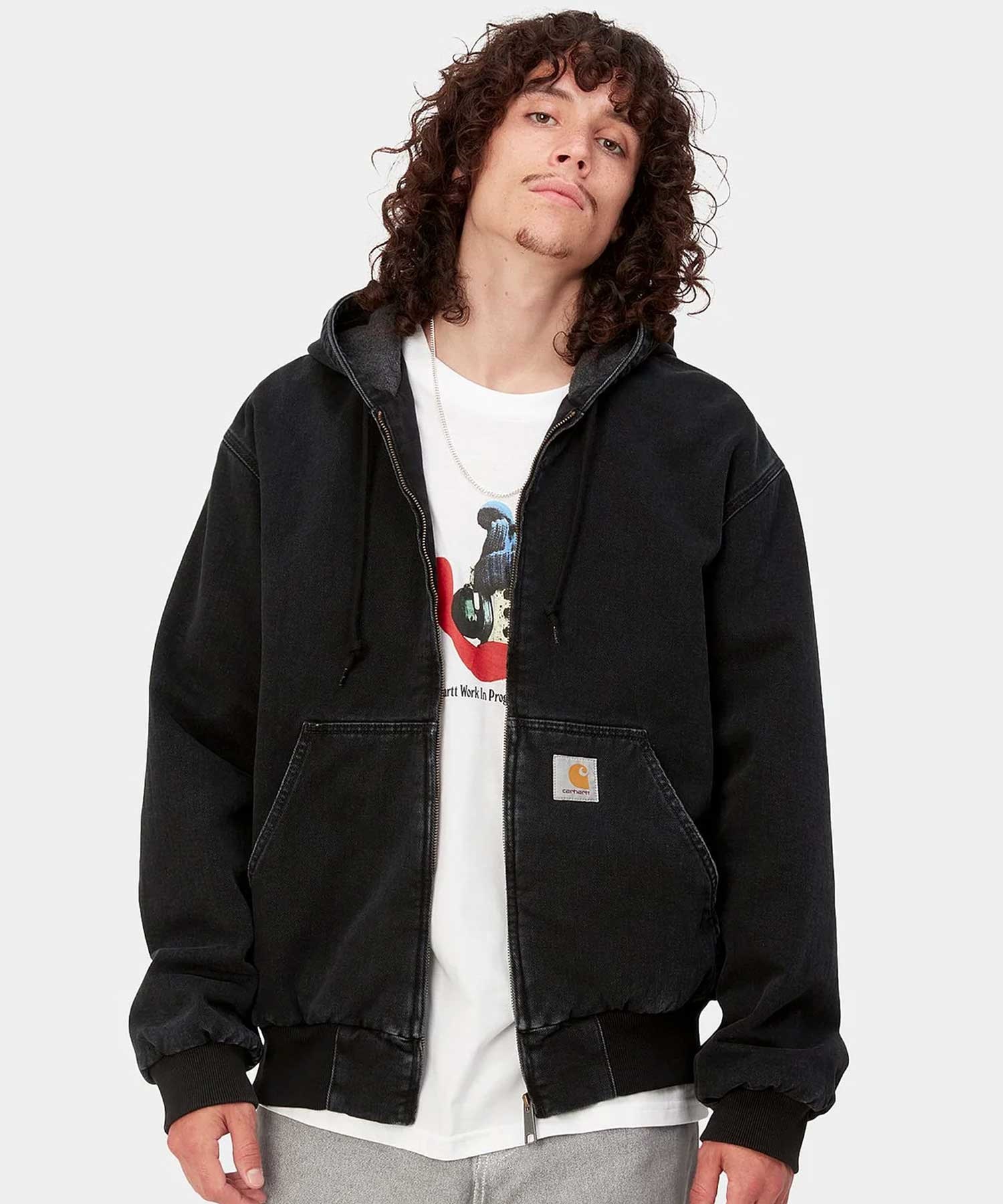 Carhartt WIP/カーハートダブリューアイピー OG ACTIVE JACKET メンズ ジャケット デニム ルーズフィット I032232(BLACK-S)