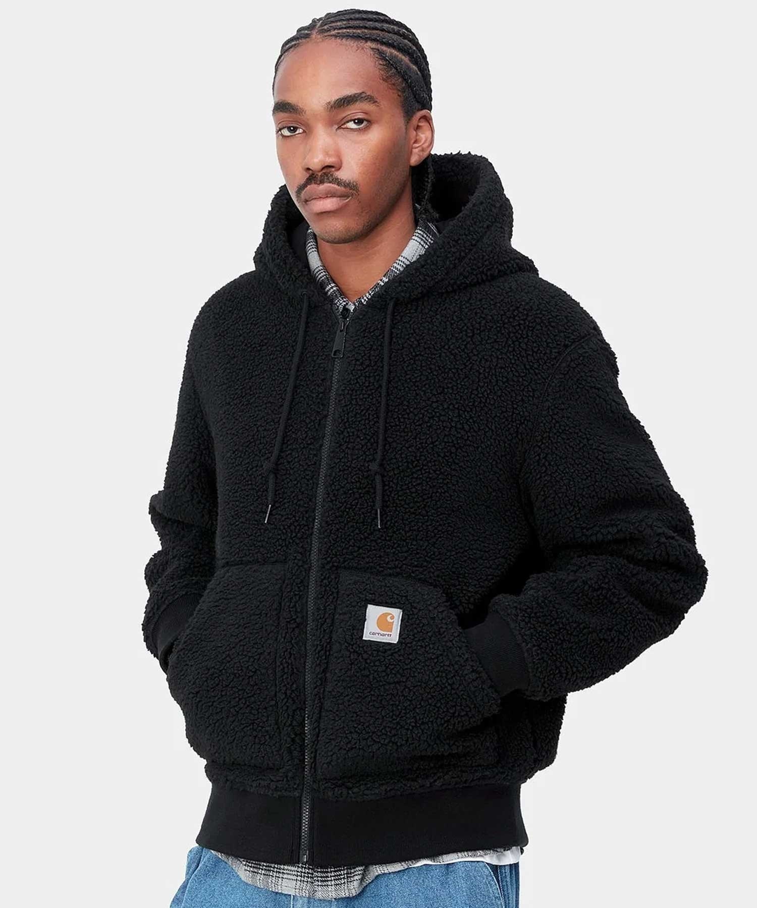 Carhartt WIP/カーハートダブリューアイピー OG ACTIVE LINER ボア フリース ルーズフィット メンズ ジャケット I032301(BLACK-S)