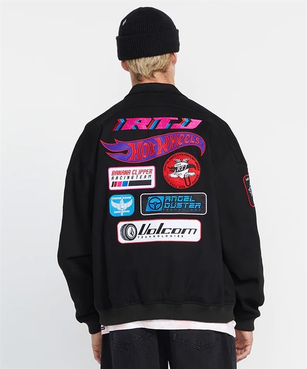 【マトメガイ対象】VOLCOM/ボルコム コラボ PATCH JACKET BLACK メンズ レーシングジャケット ブラック A1632302