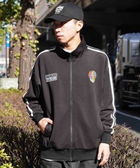 【マトメガイ対象】TOY MACHINE/トイマシーン DESTROY JERSEY TRACK JACKET トラックジャケット ビックシルエット ジップアップ MTMPJK1(BLACK-M)