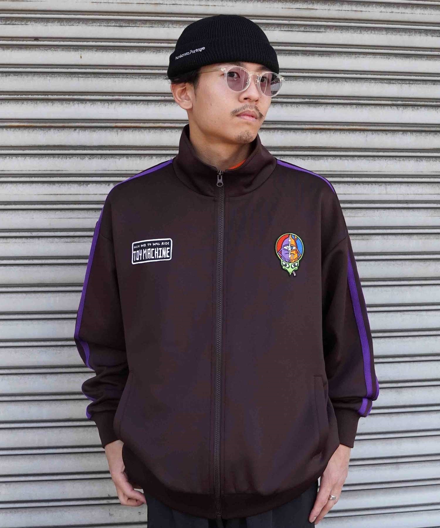 【ムラサキスポーツ限定】TOY MACHINE/トイマシーン DESTROY JERSEY TRACK JACKET トラックジャケット ビックシルエット MTMPJK1(BROWN-M)