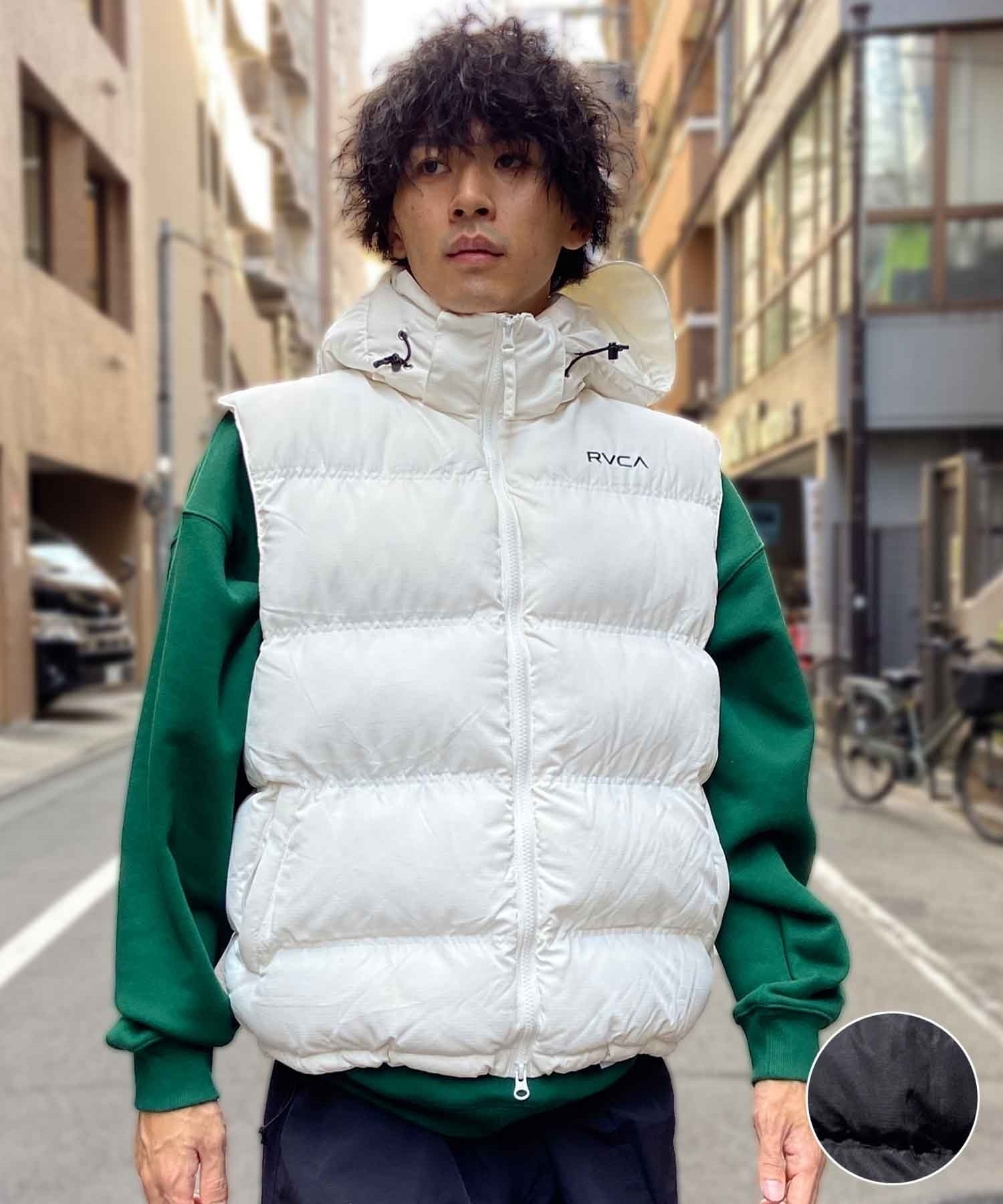 マトメガイ対象】RVCA/ルーカ メンズ 中綿ベスト バックロゴ ２WAY