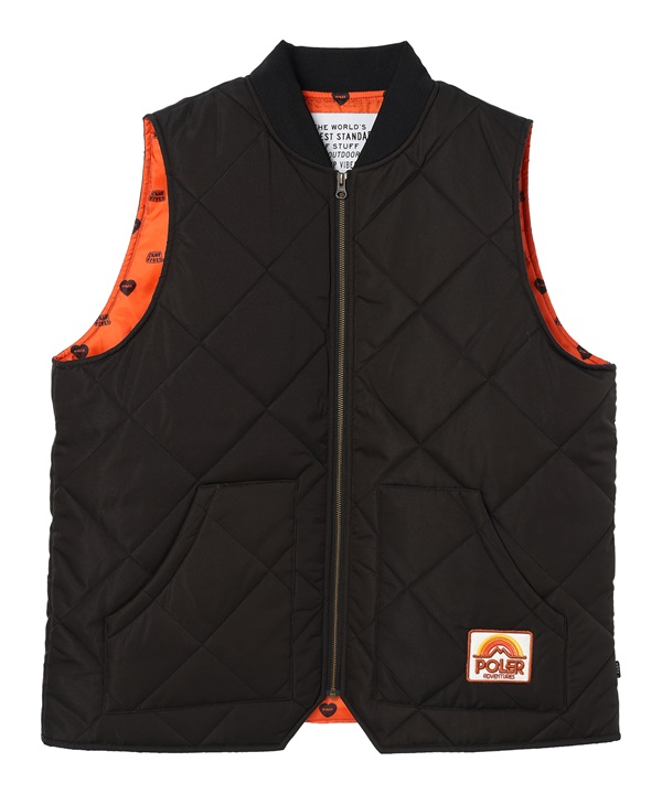 【マトメガイ対象】POLER ポーラー NC/NWDIAMOND QUILTED VEST 233MCV0017 メンズ ベスト