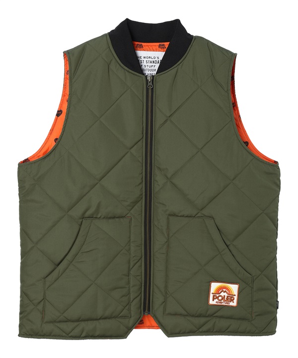 【マトメガイ対象】POLER ポーラー NC/NWDIAMOND QUILTED VEST 233MCV0017 メンズ ベスト