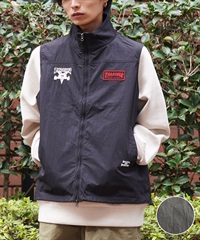 THRASHER スラッシャー メンズ スタンドカラーベスト ワッペン