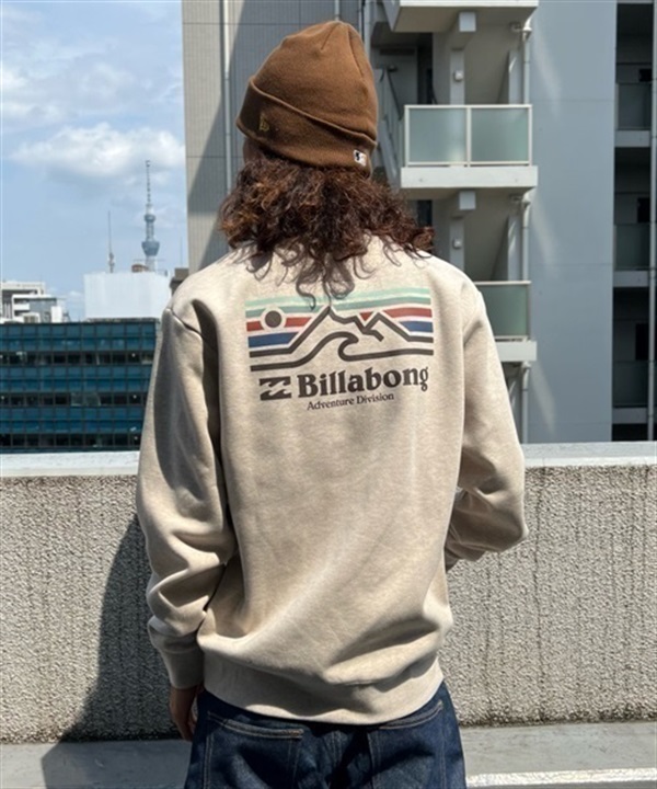 BILLABONG/ビラボン トレーナー スウェット バックプリント 撥水 裏起毛 BD012-012