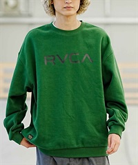 【クーポン対象】RVCA/ルーカ BIG RVCA CR メンズ トレーナー クルーネック スウェット オーバーサイズ 裏起毛 BD042-151(GSG0-S)