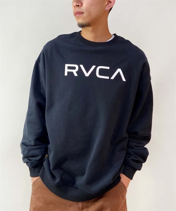 RVCA/ルーカ BIG RVCA CR メンズ トレーナー クルーネック スウェット オーバーサイズ 裏起毛 BD042-151