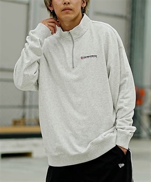 DC/ディーシー 23 AUTHENTIC HALF ZIP23 オーセンティック ハーフジップ ビックシルエット ワンポイント ドロップショルダー DPO234068