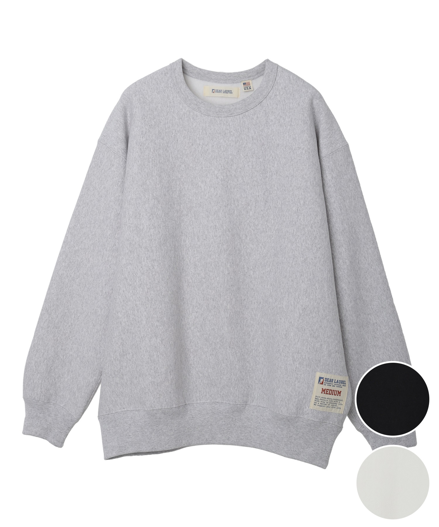 DEAR LAUREL ディアローレル MUJI D23F1104 メンズ トレーナー(GRY-M)