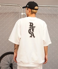 【クーポン対象】RVCA ルーカ OE HALF SWEAT CREW メンズ 半袖 トレーナー クルーネック バックプリント セットアップ対応 BE041-005