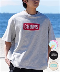 CHUMS チャムス メンズ トレーナー 半袖 クルーネック スウェット ロゴ プリント オーバーサイズ 裏毛 CH00-1446(Z077-M)
