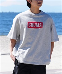 CHUMS チャムス メンズ トレーナー 半袖 クルーネック スウェット ロゴ プリント オーバーサイズ 裏毛 CH00-1446(G045-M)