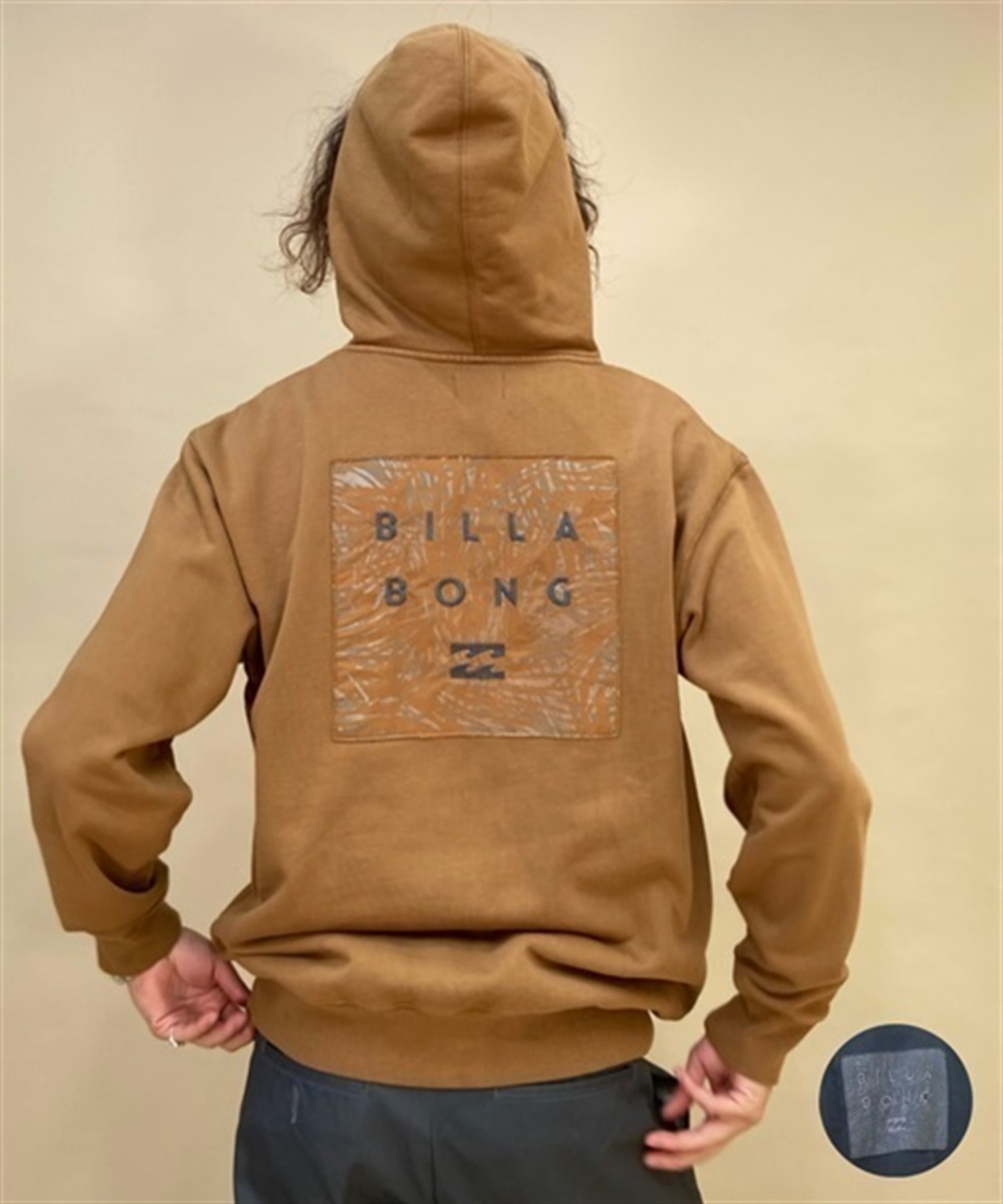 BILLABONG/ビラボン パーカー ジップアップ フーディー ヘビーウェイト BIG SQUARE ZIP HOOD BD012-017(TAN-M)