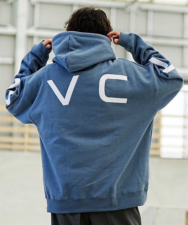 RVCA/ルーカ メンズ プルオーバーパーカー バックプリント ルーズシルエット BD042-158