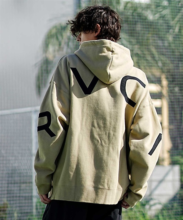 RVCA/ルーカ FAKE RVCA ZIP HOODIE メンズ パーカー ジップアップ フーディー スウェット バックプリント 裏起毛 BD042-157