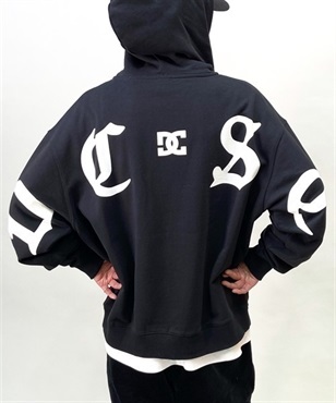 DC/ディーシー 23 BIG OE BACK LOGO ZH23  ビッグ オールドイングリッシュ ロゴ ジップ フーディー ビックシルエット バックプリント ジップアップ DPO234060